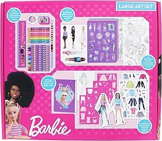 Barbie Large Art & Craft Set | Mega Colouring & Stationery Kit for Girls | Includes Posters, Stickers, Crayons, Pencils & More | Barbie Gifts & Creative Set