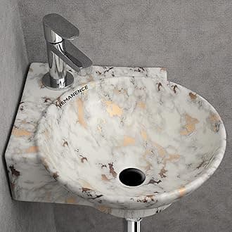 REMANENCE Wall Mounted Wash Basin for Bathroom | Ceramic Wash Basin Wall Hung...