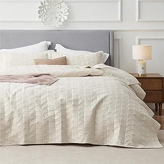 Bedsure King Size Quilt Bedding Set - Soft Ultrasonic King Bedspread - Beige Coverlet Quilted Bedding - Lightweight Comforter Set for All Seasons (Includes 2 Pillow Shams)