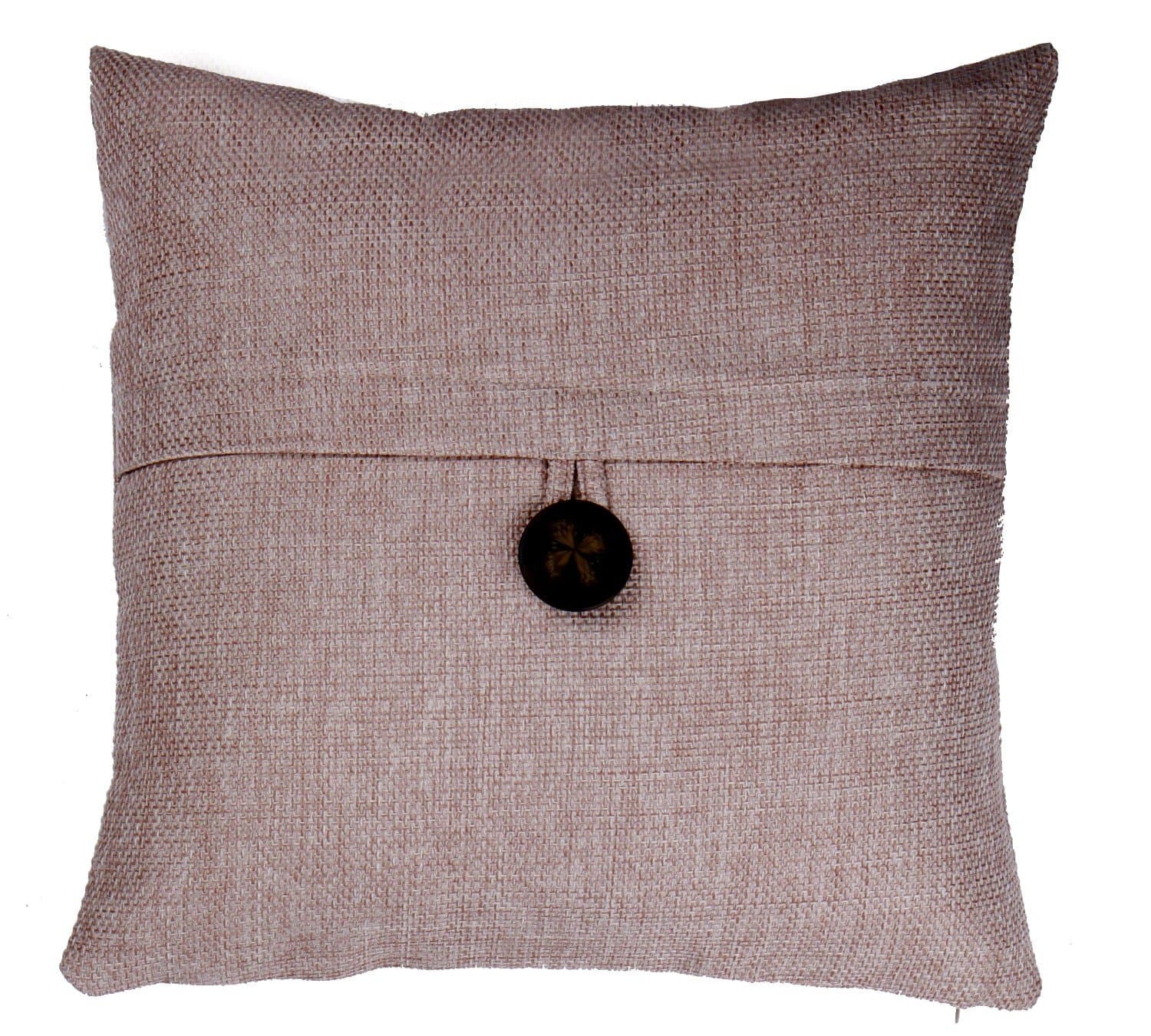 Loft Collection Bold Button Decorative Pillow Replacement Cover, Khaki
