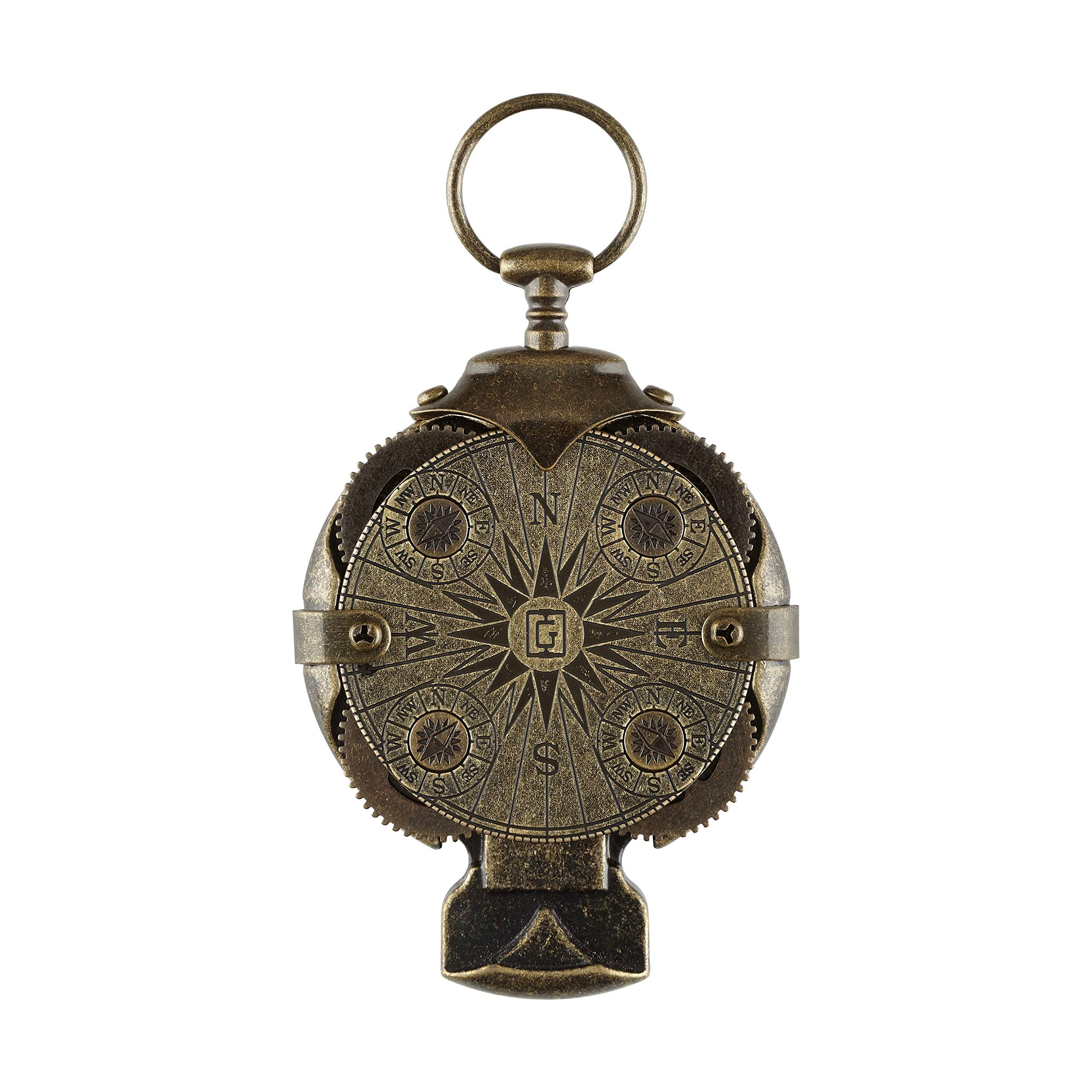 Steampunk Junkies Round Cryptex USB Flash Drive | Unique Password Protected Flash Drive | Safely Store Up To 32gb | brass Coloured Portable Flash Drive | Inspired By Leonardo Da Vincis Sketches