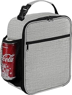 ZM-YOUTOO Lunch Box for Men - Reusable Lunch Bag Men Adult Women- Insulated Small LunchBox (Light Gray)