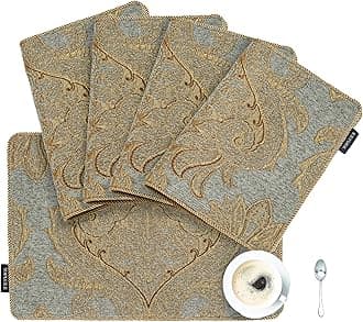 Placemats 30x45cm, Luxury Table Mats for Dining Room/Restaurant/Banquet/Festival Decoration (Set of 4, Blue)