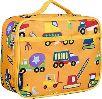 Insulated Lunch Box for Boys and Girls, Perfect Size for Packing Hot or Cold Snacks for School and Travel, Mom's Choice Award Winner, BPA-free, Olive Kids (Under Construction)