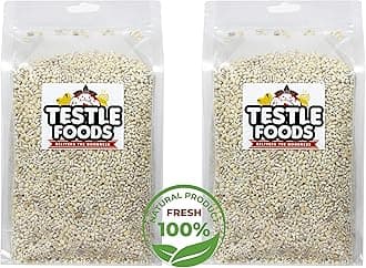 Testle Foods Organics Pearl Barley | Jav | Jau | Whole Grain | 1.8 Kg (Pack of 2, 900g Each)