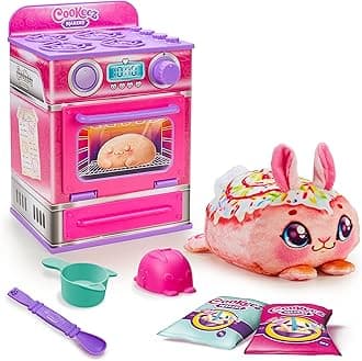 COOKEEZ MAKERY - Oven Playset - Cinnamon (30429) - Baking Set - Toy - Oven, Mold, Tool, 3 Different Cinnamon Treat Dough Packets, 4 x AAA Batteries - Child