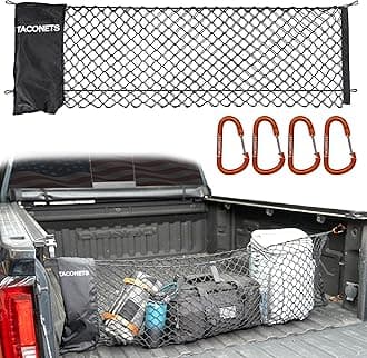 GMC Sierra & Chevy Silverado Envelope Style Truck Bed Cargo Net - Fits 2013-2023 - Upgraded 5mm Bungee - Designed in USA