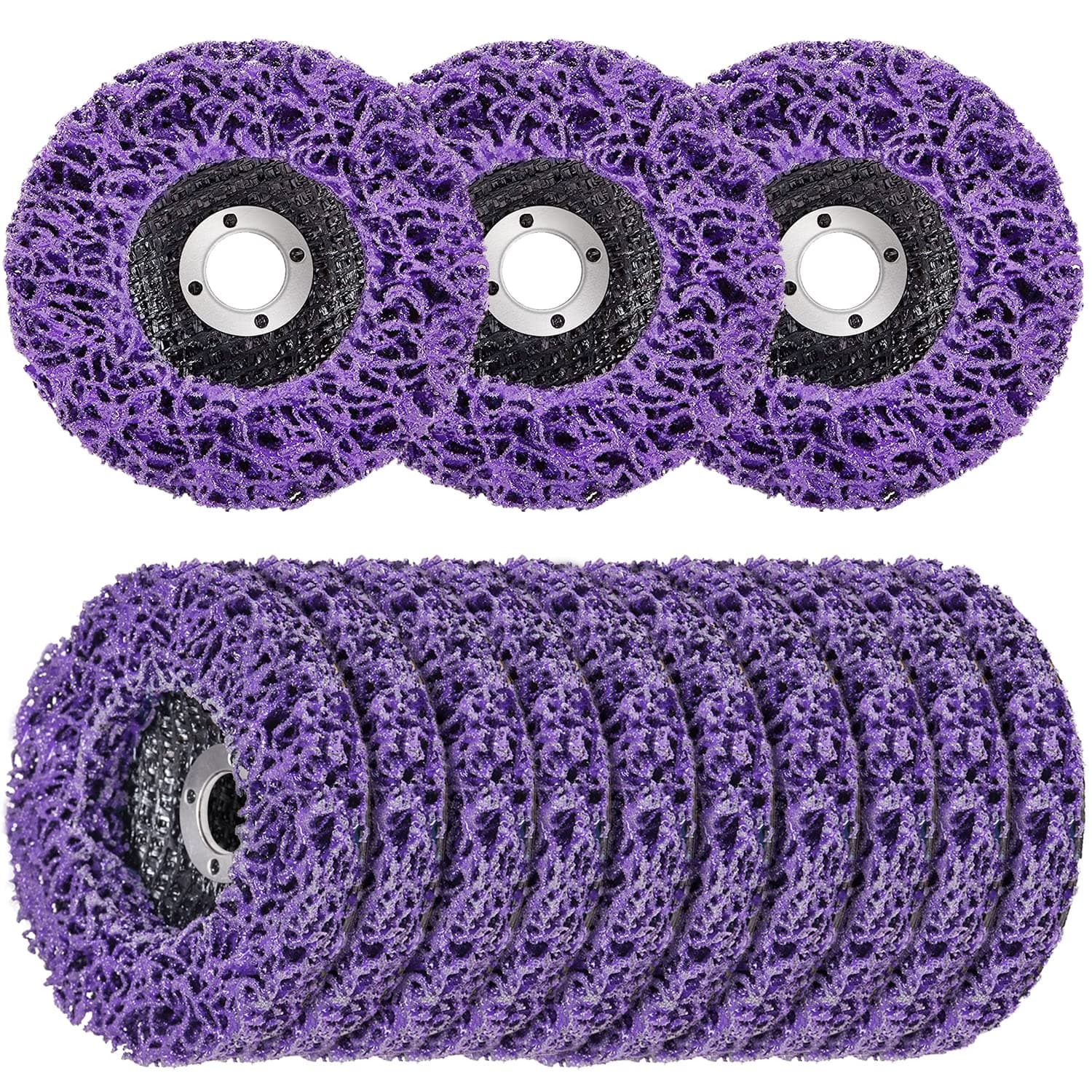 - 10 Pack Strip Discs Rust Remover Wheel Stripping Wheel for Angle Grinder Paint Strip Wheel Quick Abrasive Discs Rust, Oxidation, Paint Remover (4'' x 5/8'')