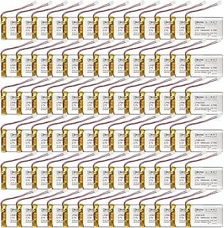 EEMBLithium Polymer battery 3.7V 1800mAh 963450 Lipo Rechargeable Battery Pack with wire JST Connector for Dashcam and Bluetooth Speaker-confirm device & connector polarity before purchase(100)