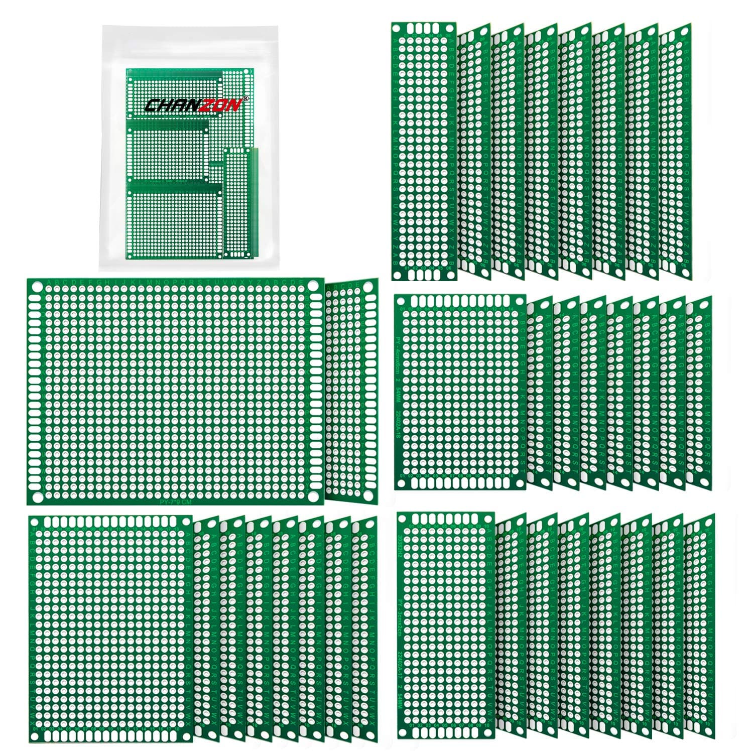 34pcs muti size pcb board