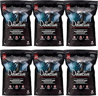 Distinctive Washing Powder Case of (6) - Biological Laundry Detergent For A Superior Clean - Earth Friendly, Eliminates Odours, Masculine Sandalwood and Amber Fragrance - 6 x (1.2kg) packs