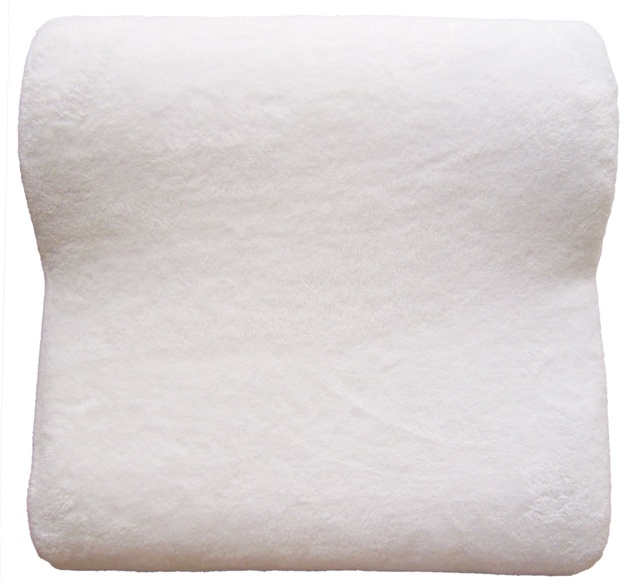 MICRODRY Luxury Bath Pillow with Memory Foam, White