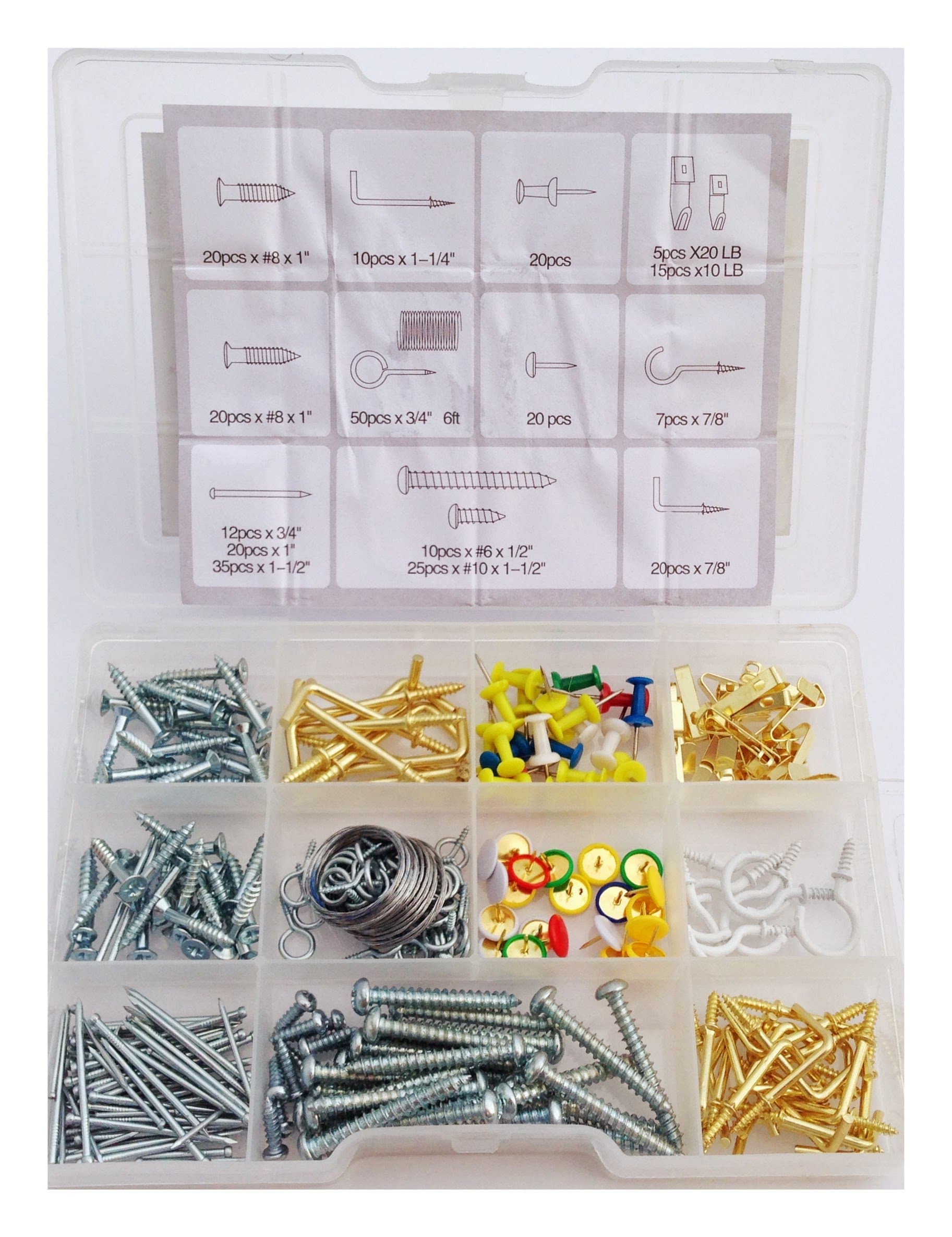Household Fastener Kit 290 Pieces