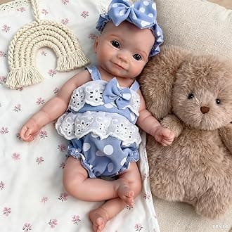 11 Inch Realistic Silicone Baby Doll, Handmade Full Body Solid Silicone Reborn Baby Girl Dolls That Look Real Babies