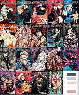 Jujutsu Kaisen Manga Series (Volume 0-18) 19 Books Collection Set by Gege Akutami & Juliet Music Magnetic Bookmarks