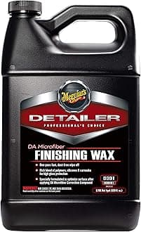 Meguiar's Professional DA Microfiber Finishing Wax D30101 - Pro Car Polish Removes Light Defects While Adding Protection, Ideal for Use on DA Microfiber Finishing Disc and DA Polisher, 128 Oz, 1 Gal