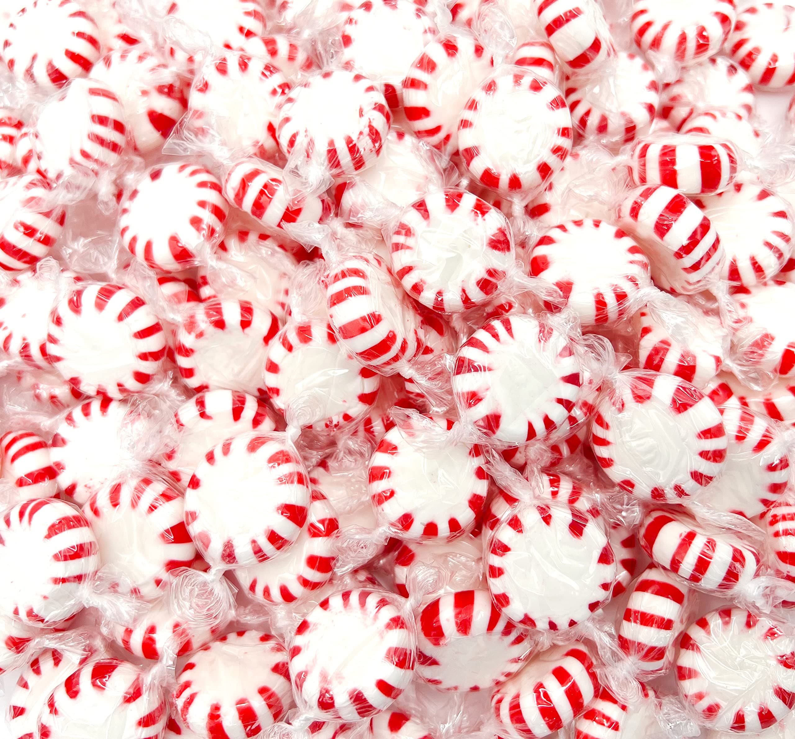 Starlight Peppermint Mints | 2 Pound Bag - Approx. 150 Count | Old Fashioned Hard Candy | Hard Candy Individually Wrapped for Office Bowls & Holiday Buffets