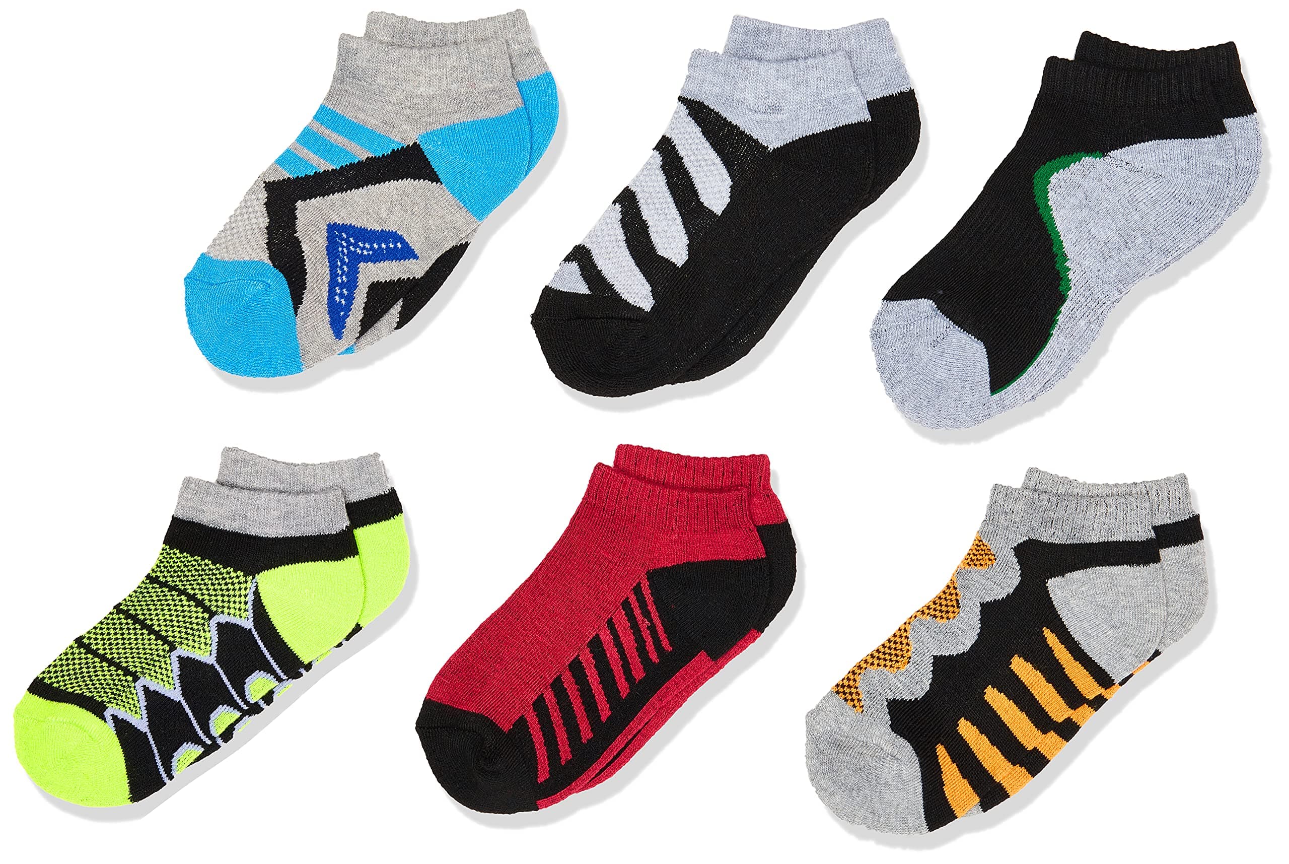 Boy's Tech Sport Low Cut Socks 6 Pair Pack