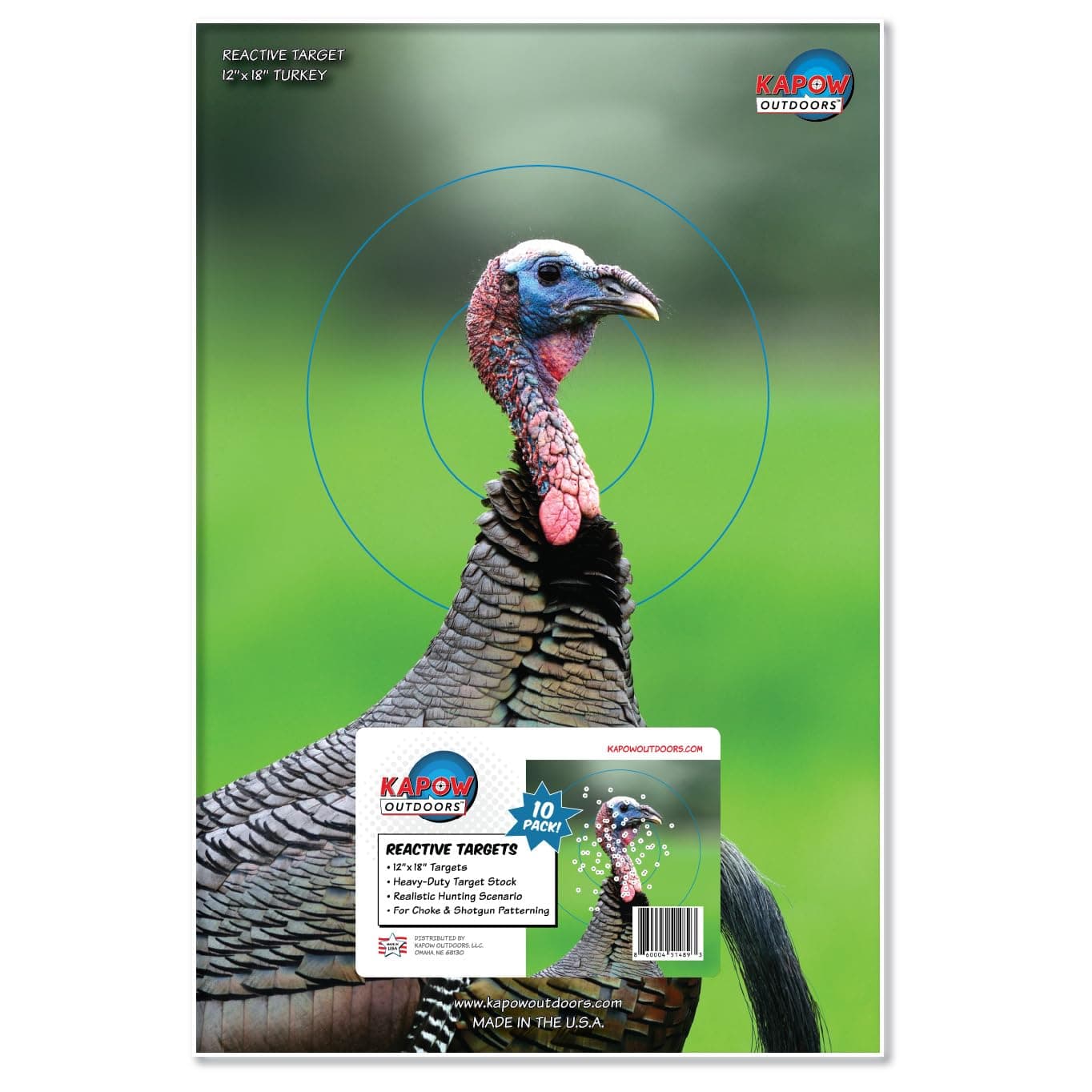 Reactive Turkey Target 12 x 18 (10 Pack)