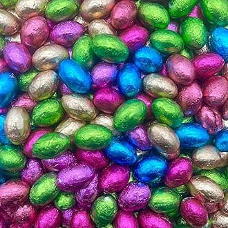 Solid Milk Chocolate Foil Easter Eggs x 500g (Approx 100 Eggs) - Easter Egg Hunts & Gifts