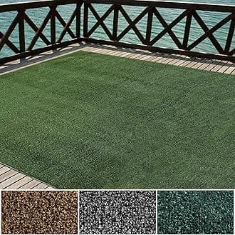 iCustomRug Synthetic Grass Rug – 7x12ft Lawn Green Turf Carpet for Patios, Yards, Boats, Camping – Indoor/Outdoor Use