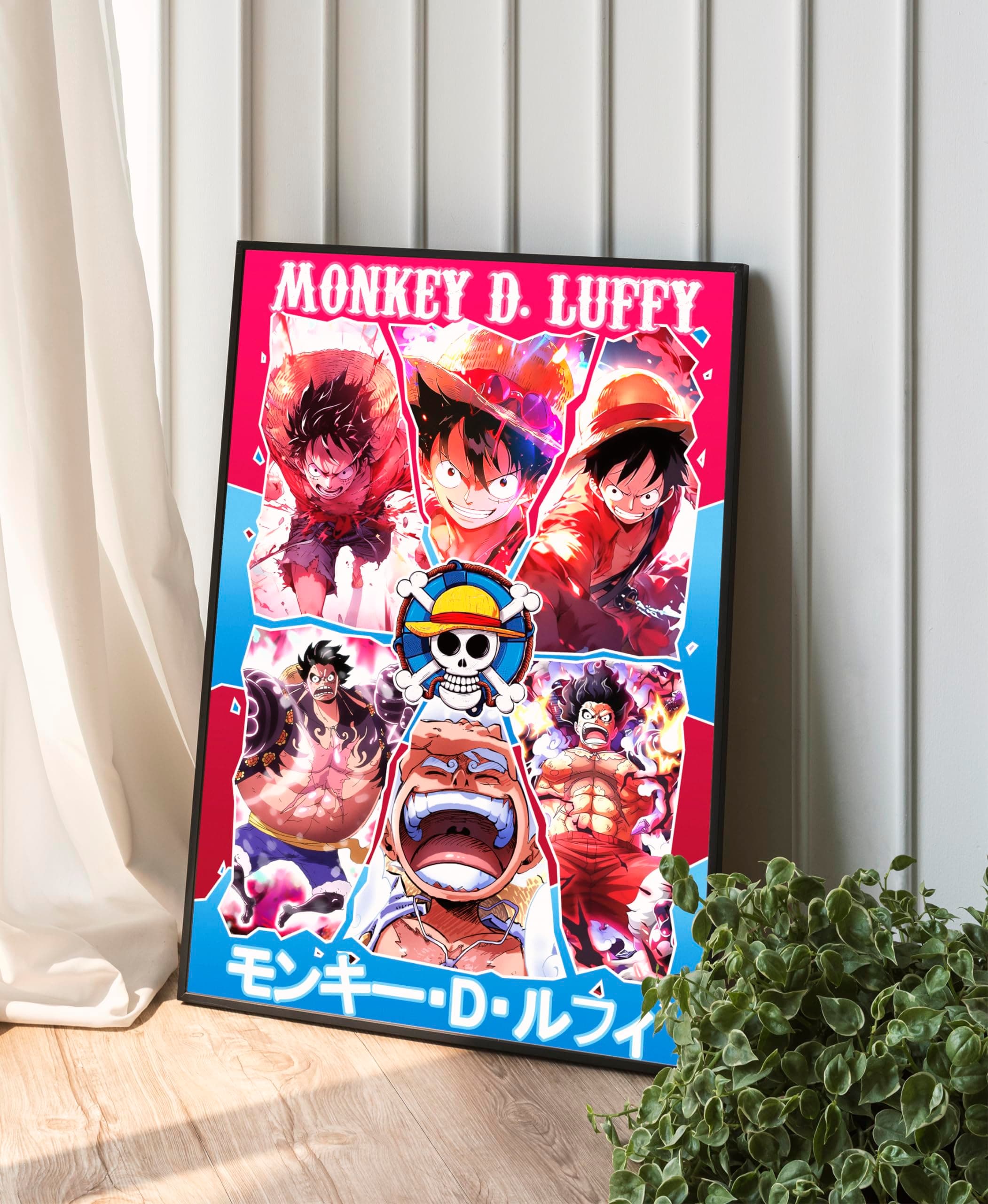 SINCE 7 STORE One Piece Monkey D Luffy Poster For Gifting/For Room Decor/For Anime Fans / A3 / A4 / WALL ART/BIRTHDAY GIFT (A4, BLACK)