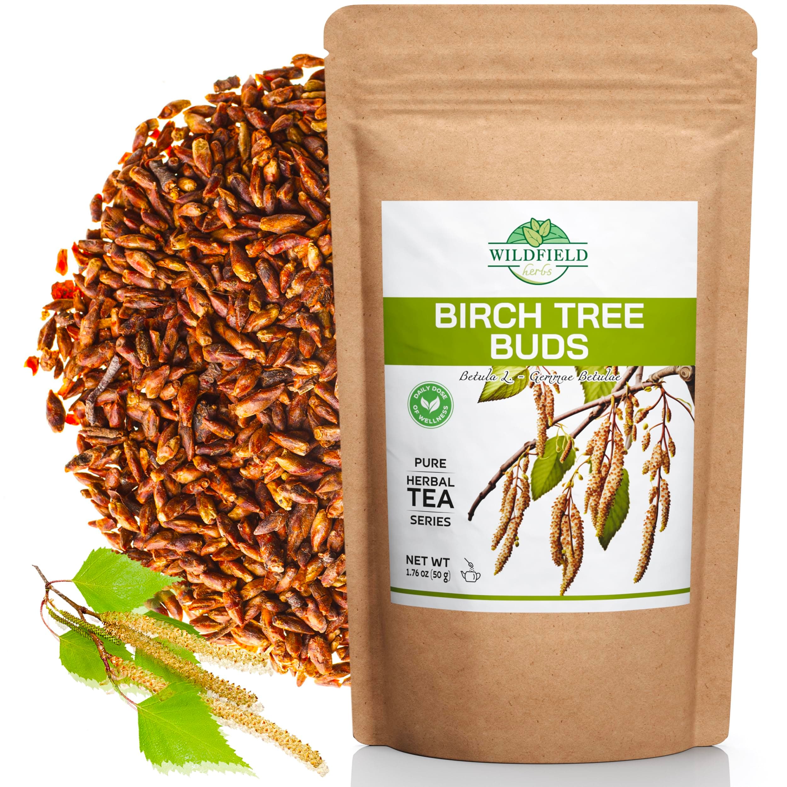 1.8 oz. Birch Bark Dried Birch Leaf Tree Buds Herbal Tea te de abedul (Betulae Gemmae) - 50g Betula pendula Roth Herb Tea Березы Почки