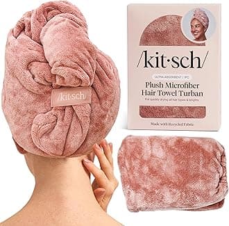 Plush Microfiber Hair Towel Wrap for Women – Ultra Absorbent Microfiber Bath Towels for Wet, Curly, Long or Short Hair – Anti-Frizz Hair Wrap, Great Hair Care Gifts for Women – Terracotta