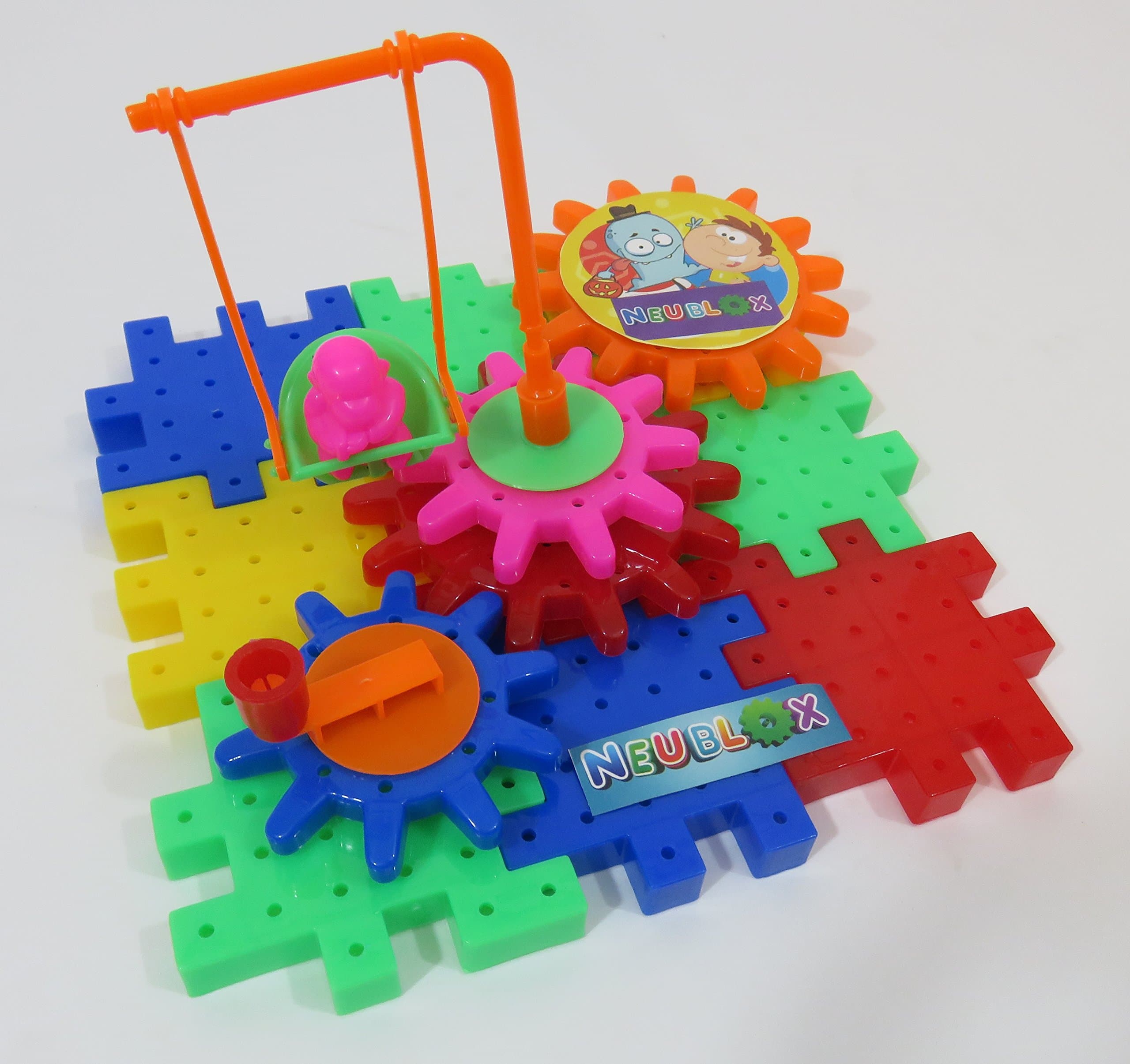Toy Gears Building Set – 81 pcs with Interlocking Blocks – Learning and Educational for Boys & Girls, Age 3 Years +