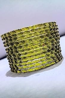 Rain Drop Glass Bangles Set For Women And Girls | Light Weight Bangles | Traditional Transparent Fancy Glass Chudi Set for Wedding, Party (12 Bangles)