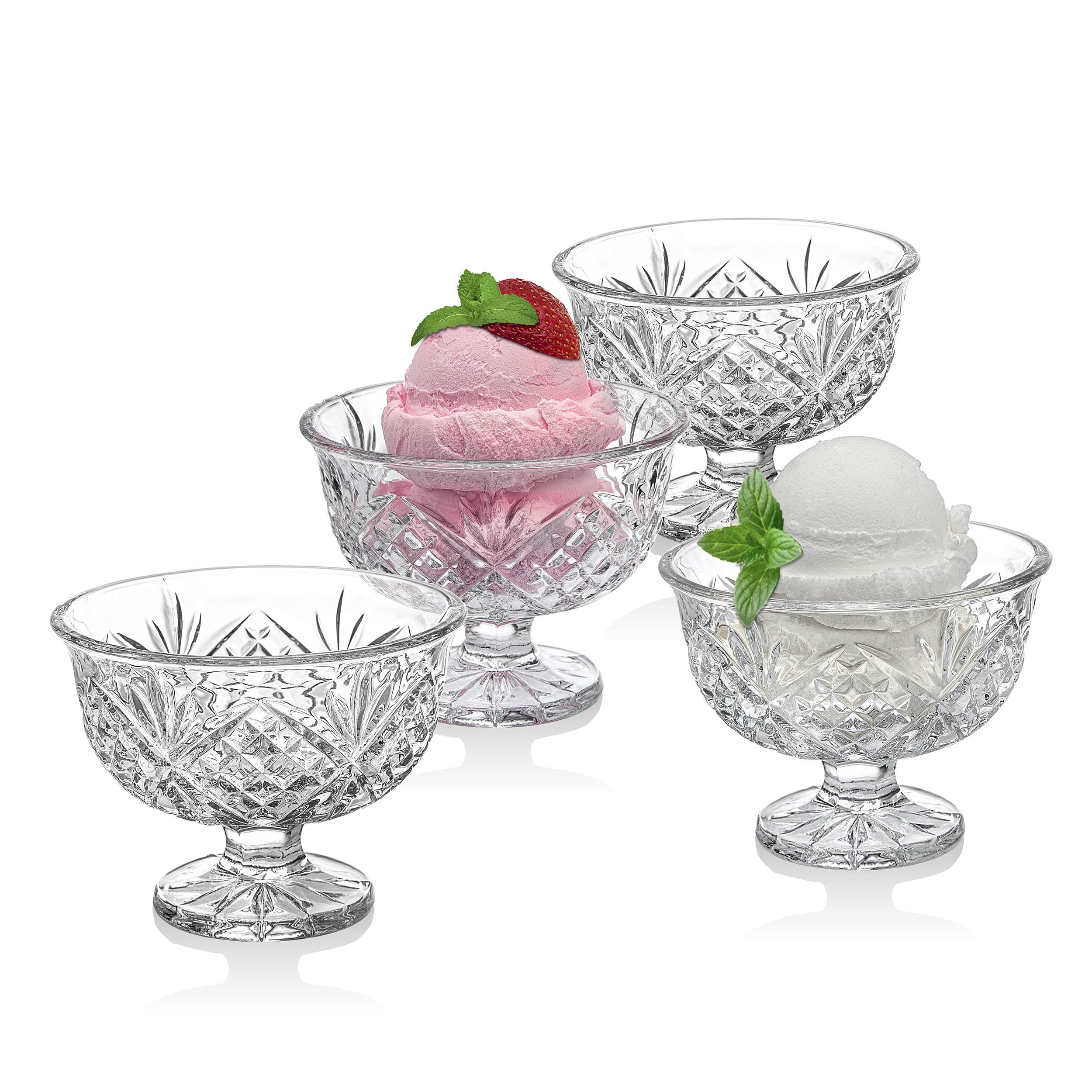 CRYSTAL GIFTWARE S/4 ALL PURPOSE BOWLS-DUBLIN