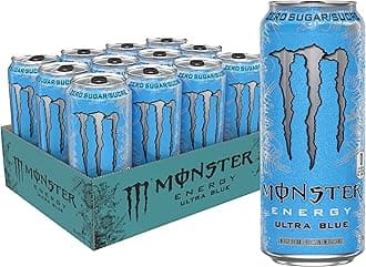Monster Ultra Blue Cans, 473mL, 12 Pack