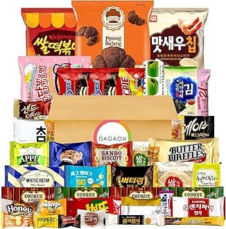 DAGAON Finest Korean Snack Box 42 Count – Variety Snacks Including Korean’s Favorite Chips, Biscuits, Cookies, Pies, Candies. Perfect appetizing Korean treats for any occasions, gifts and everyone.
