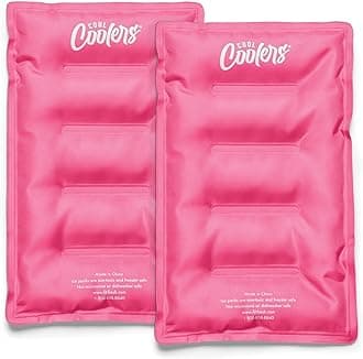 Cool Coolers 2 Pack Soft Ice Packs for Cooler, Flexible Stretch Nylon, Lunch Box Ice Packs, Ice Packs for Lunch Boxes