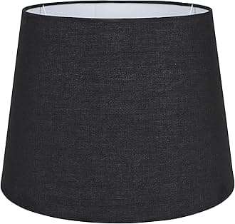 MiniSun | Modern Tapered Light Shade in a Black Fabric Finish | Floor Lamps & Torchieres, Home Décor & Improvement Essential | 350mm Shade Width