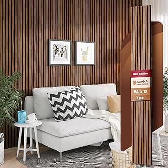 Avana Acoustic Wood Wall Panels – 93.2x11.25 Inch Panels – Fits 94x12 Layout – Walnut Acoustic Panels 1 PC – Wall Panels for Interior Wall Decor for Homes, Offices – Durable Wood Panels for Wall