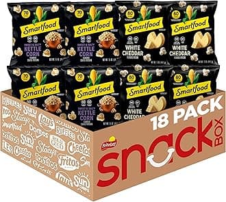 Smartfood Popcorn, Variety Pack, 0.5 Ounce (Pack of 18)