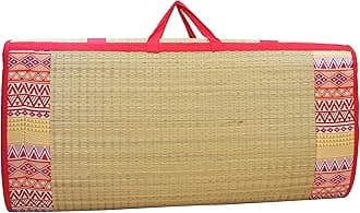 Home Tex Life Kora Grass Cushion Sleep Healthy, Easy Portable and Folding Mat (Deep West,6 X 6.5 Ft,18 Mm Thickness)