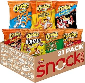 Cheetos Cheese Flavored Snacks Variety Pack of Chips (Pack of 21)