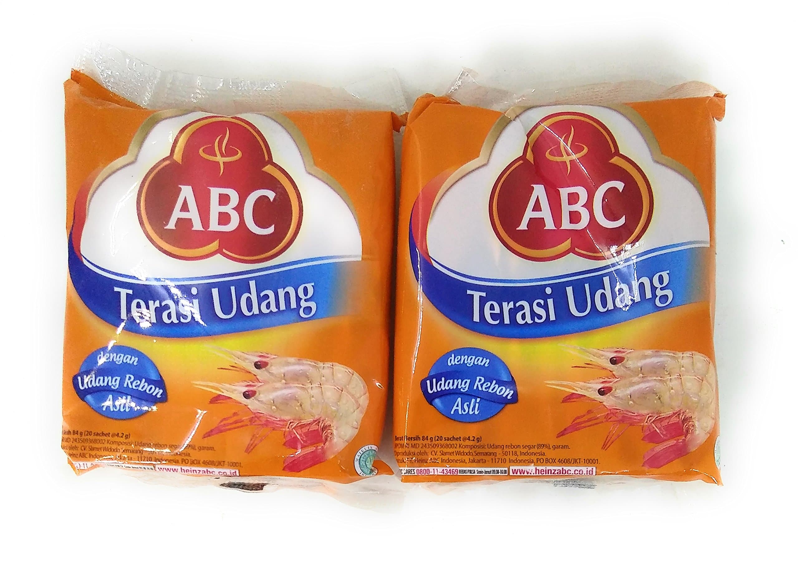 ABC Terasi udang Single Use Type 20x4.2g, 84g (Pack of 2)