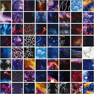 Colorful Hydrographics Coating Space&Lighting Water Transfer Film 5 Packs (5 Rolls x3.3FT) WTP Film