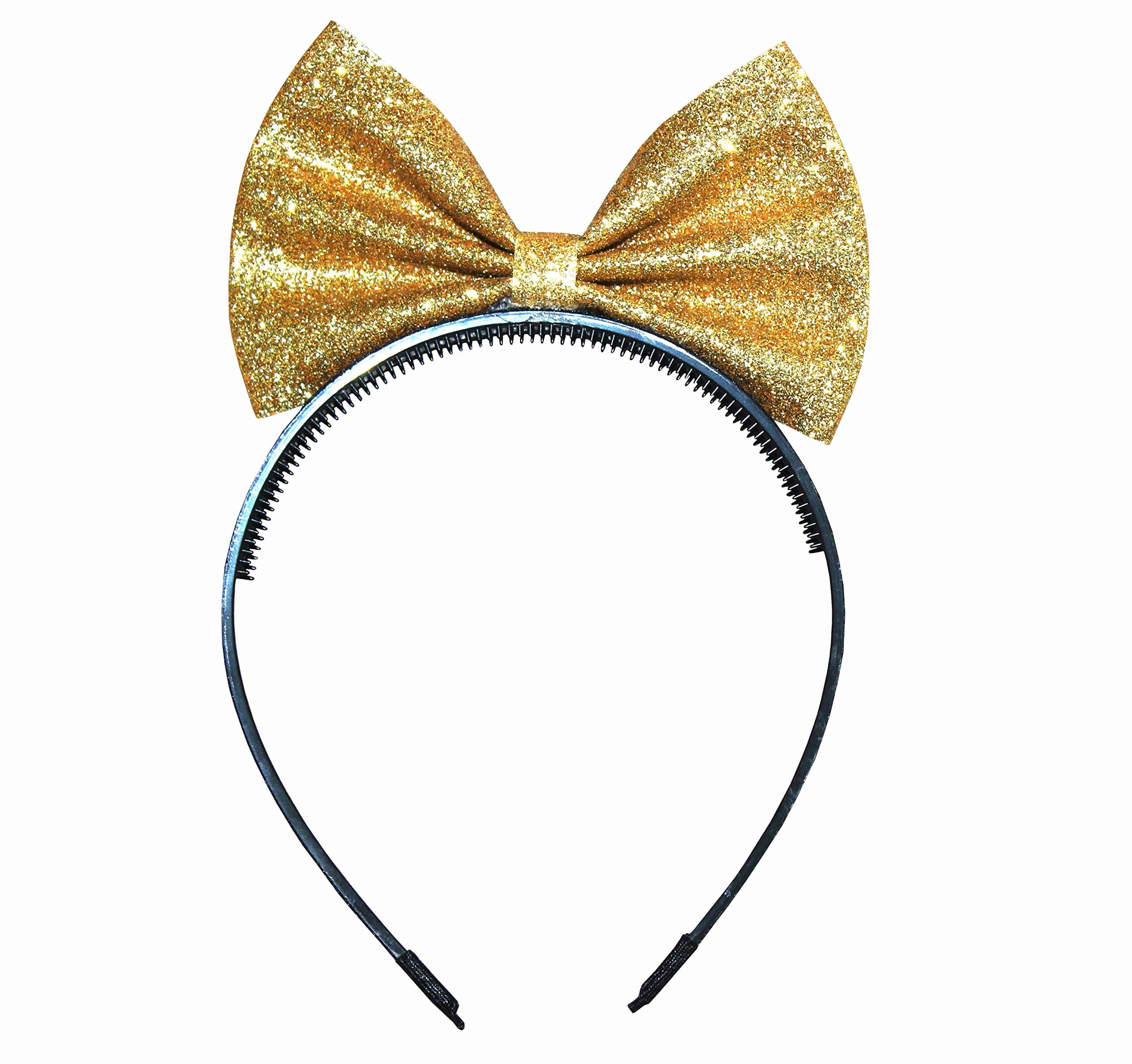 Gold Sparkle Stand Up Bow Headband