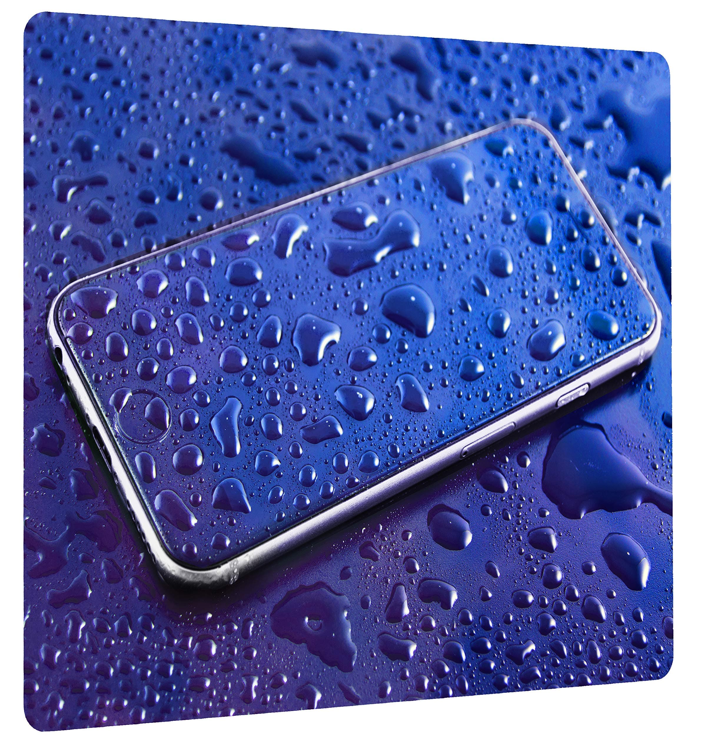 Large Gaming Mousepad 3D Water Drops on Phone Extra-Thick Non-Slip Rubber Base