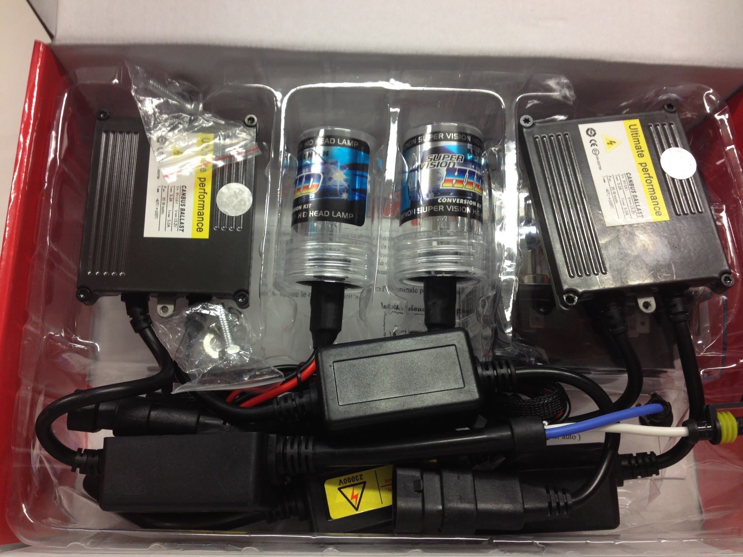 HID Xenon DC Headlight Slim Conversion Kit by SDX, H4 Dual-Beam Bi-Xenon, 6000 K Color: 6000 K Size: H4 (HB2) (9003) Bi-Xenon