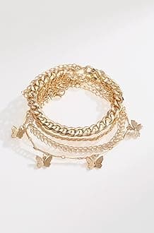 Shining Diva Fashion Latest Stylish Multilayer Gold Plated Bangle Bracelet for Women and Girls