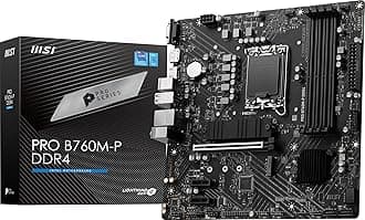 PRO B760M-P DDR4 ProSeries Motherboard (Supports 12th/13th/14th Gen Intel Processors, LGA 1700, DDR4, PCIe 4.0, M.2, USB 3.2 Gen2, HDMI/DP, mATX)