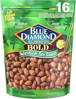 Blue Diamond Almonds Bold Wasabi and Soy Sauce, 1 Pound
