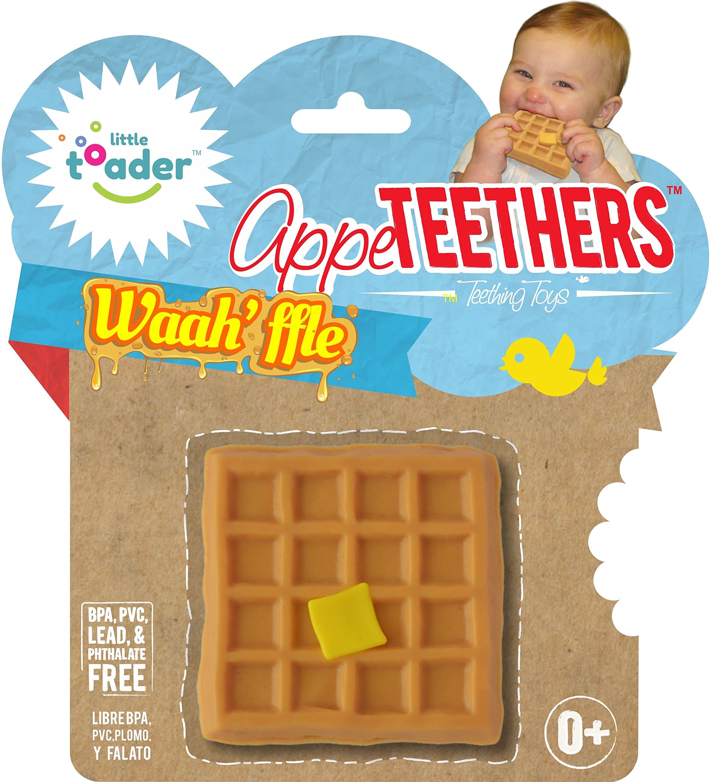 Little Toader Teething Toys, Waah'ffle Appe-Teethers