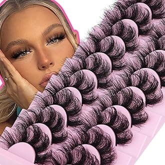 Mink Lashes Fluffy 20 MM Thick D Curl False Eyelashes Dramatic Long Strip Lashes Pack 6D Curly Wispy Full Fake Eyelashes That Look Like Extension by Goddvenus