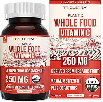 Organic Vitamin C | Whole Food Vitamin C from Fruit Plus Absorption Enhancing Cofactors - Vegan, Enhanced Bioavailability - Immune Support, Antioxidant, Total Health (90 Servings)